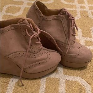 Forever 21 Nude Platform Booties